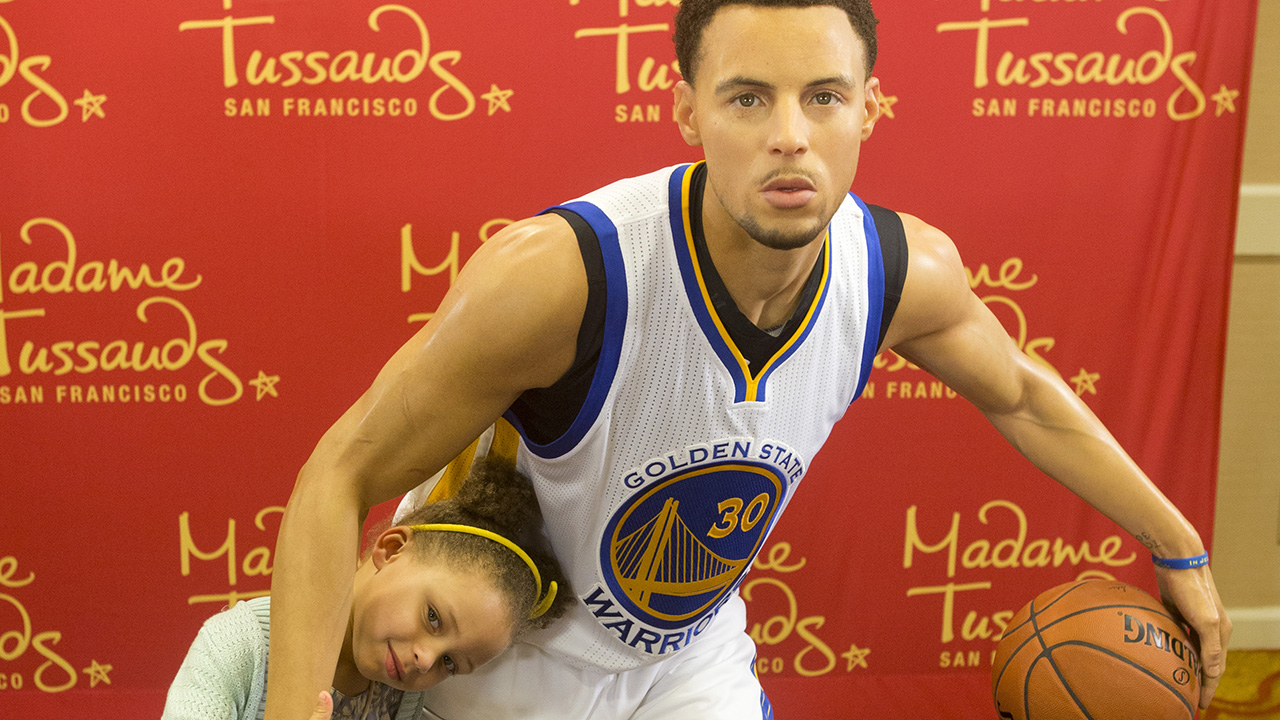 Stephen Curry's Family Continues to Be the Cutest at His Wax Figure