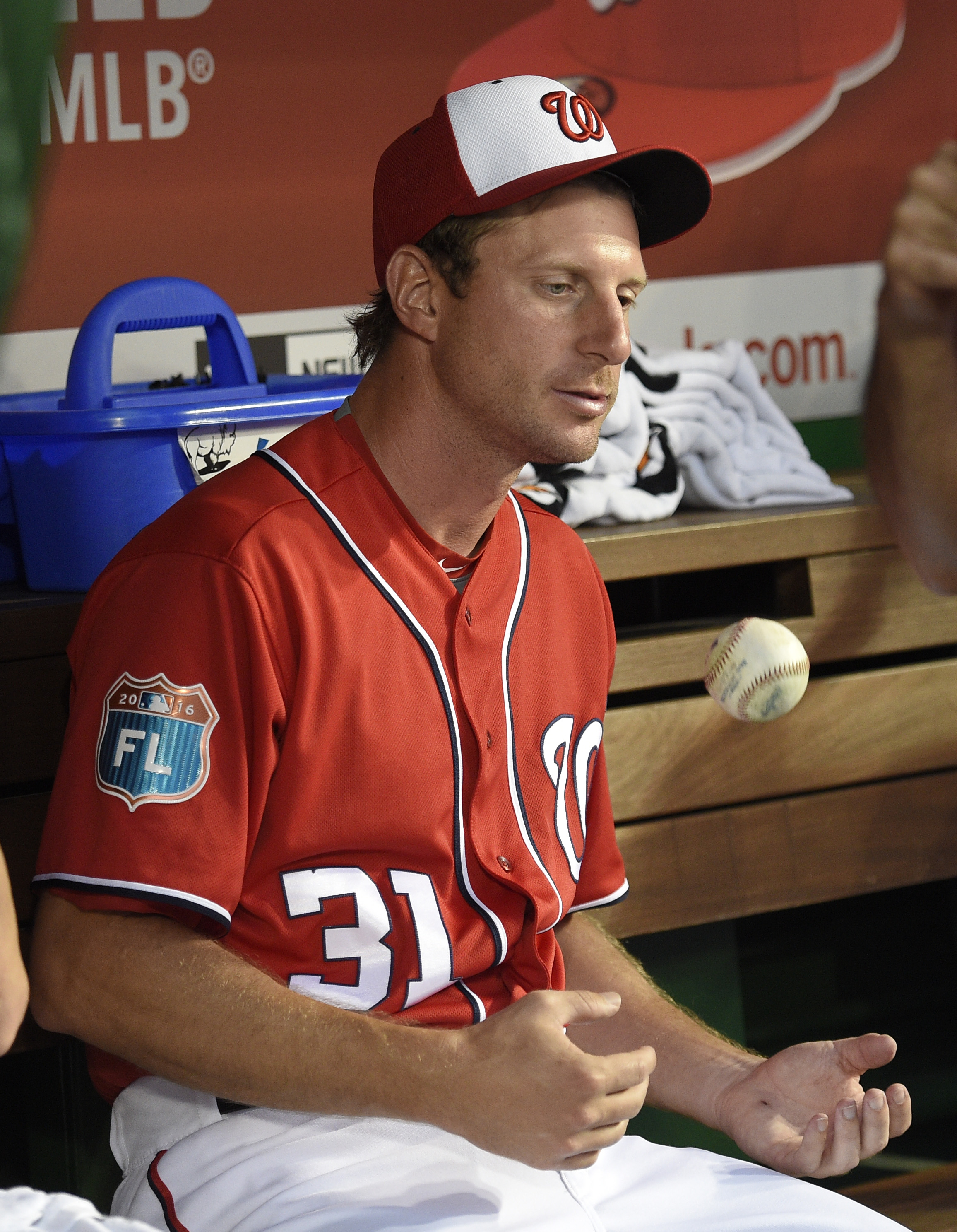 Max Scherzer and Bryce Harper representing Nationals at 2015 MLB