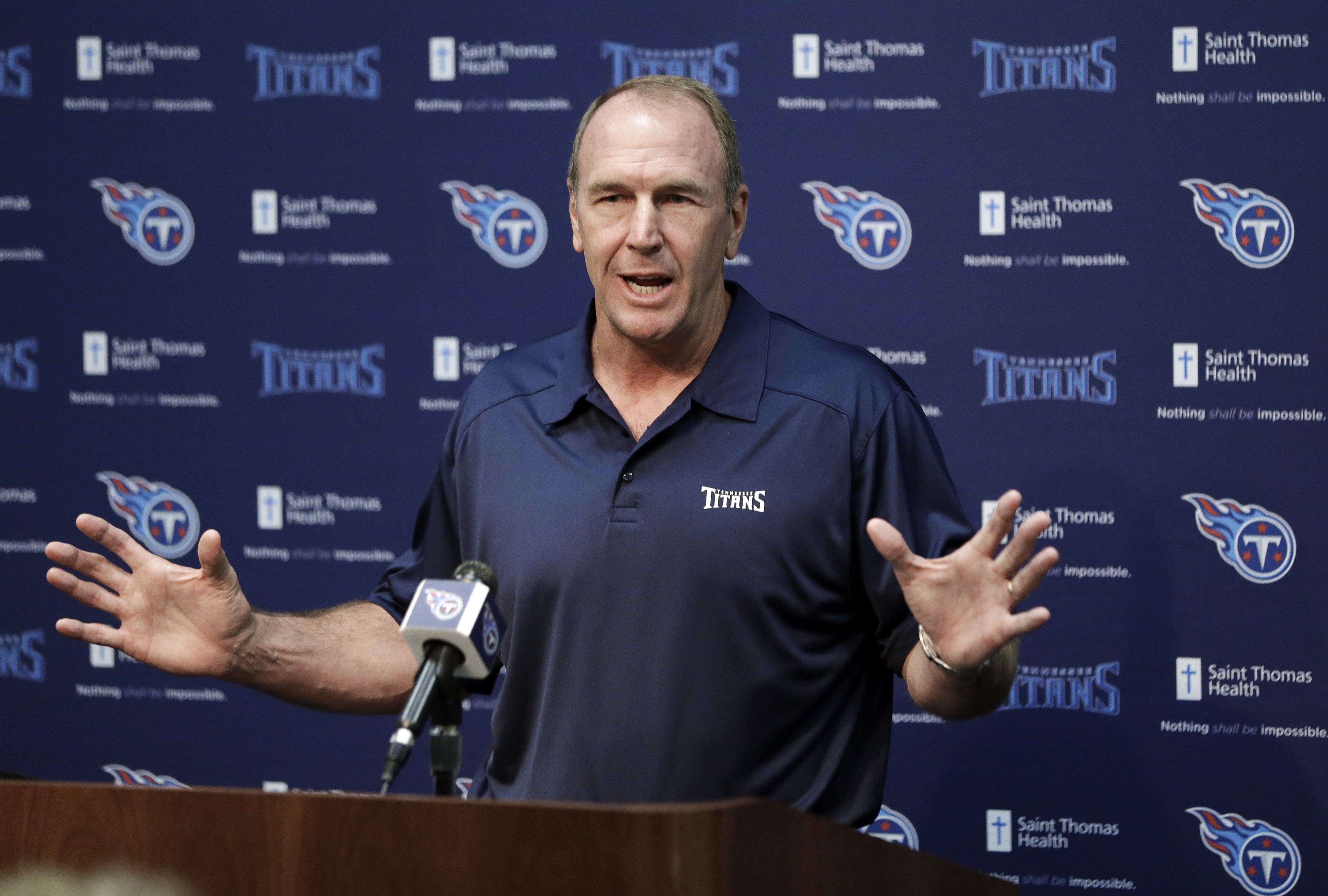 Titans start offseason with Mularkey saying to forget past