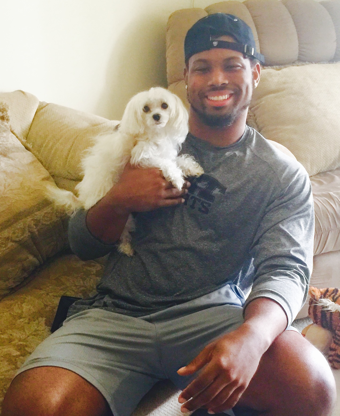 Meet B.J. Goodson, the 242-pound NFL draft prospect with a 3-pound best  friend | wkyc.com