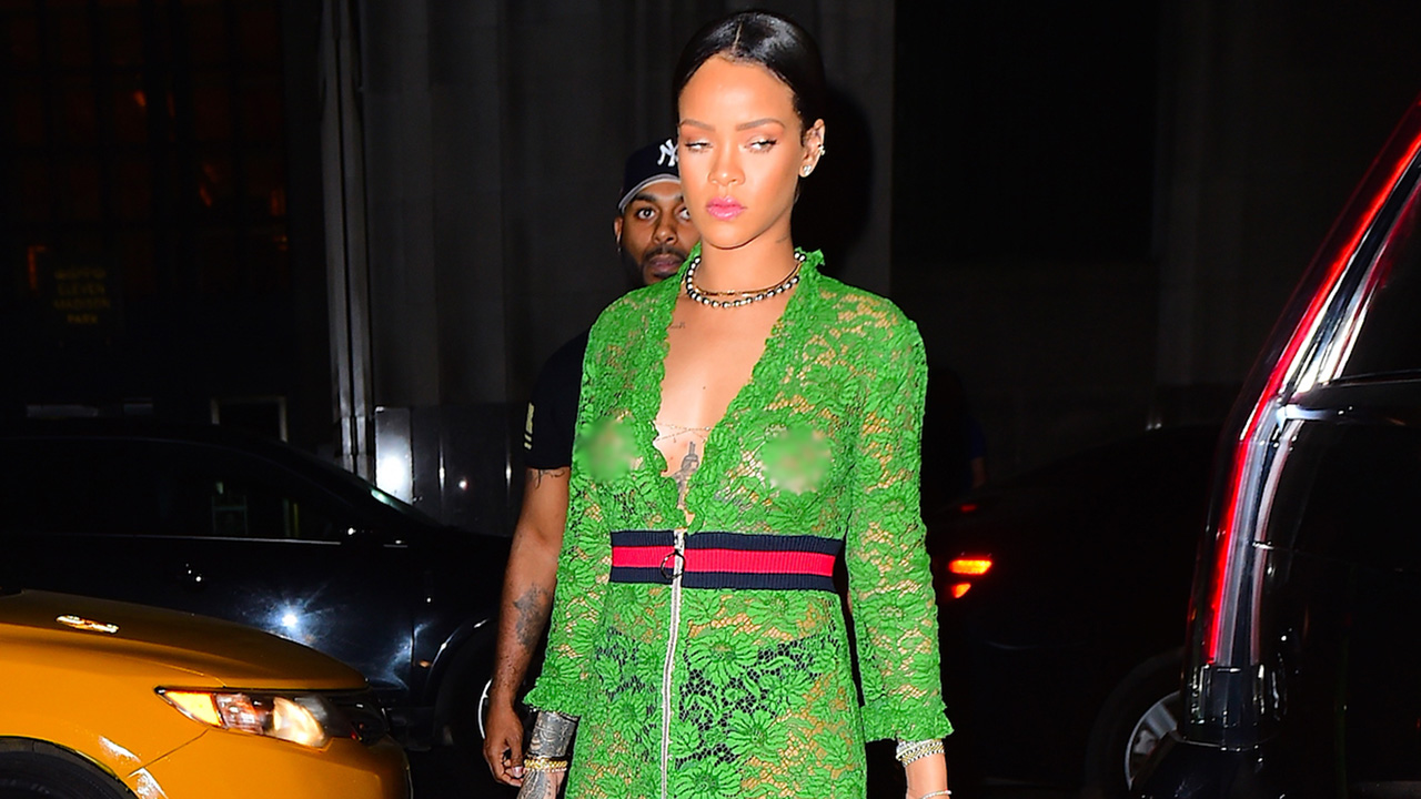 Rihanna Exposes Her Nipples in a Sheer Dress While Out in NYC: See the  Daring Look!