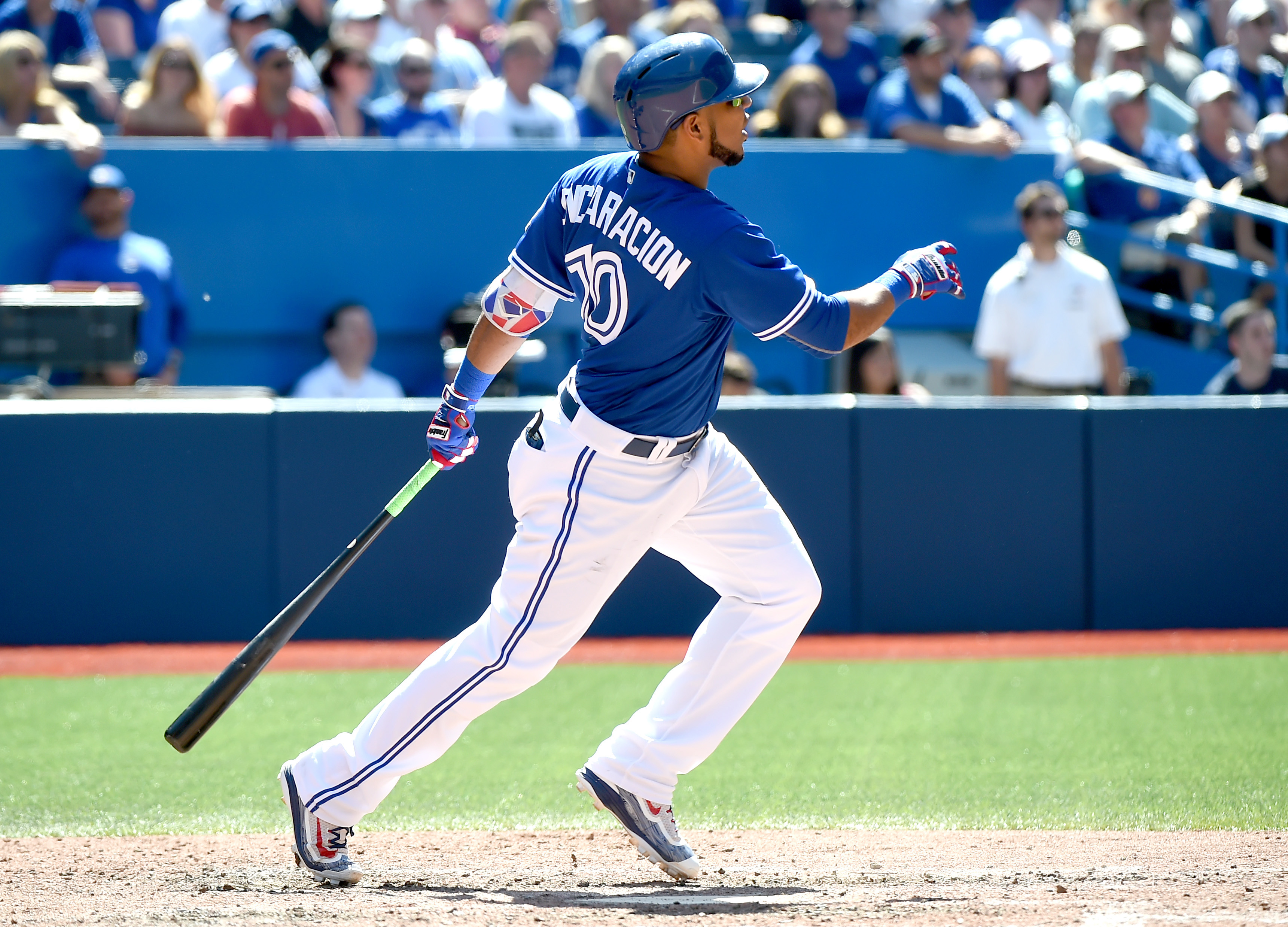 EDWIN ENCARNACION Blue Jays DH hits a two-run homer in fourth