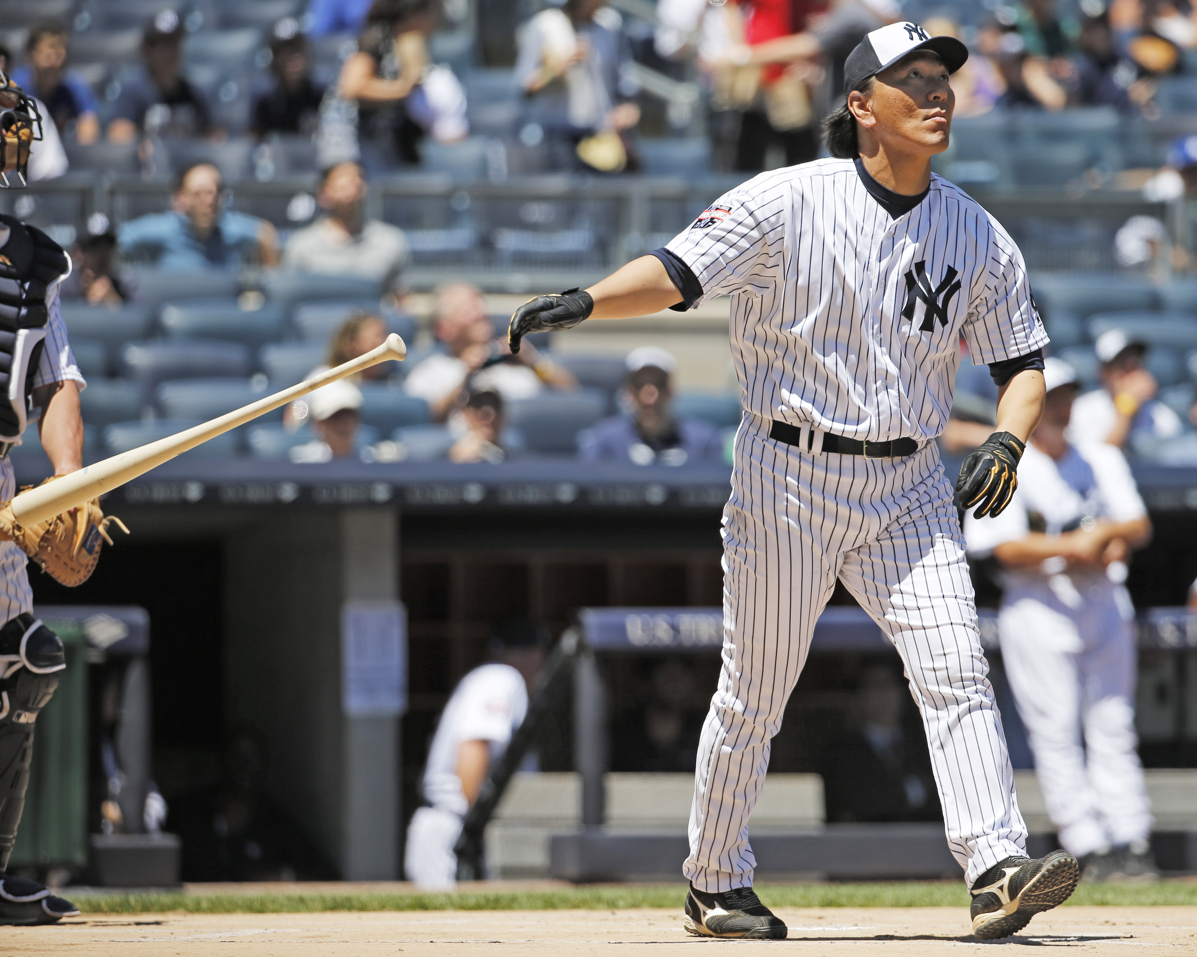 Matsui, an Old Hand, Comes Through at New Stadium - The New York Times