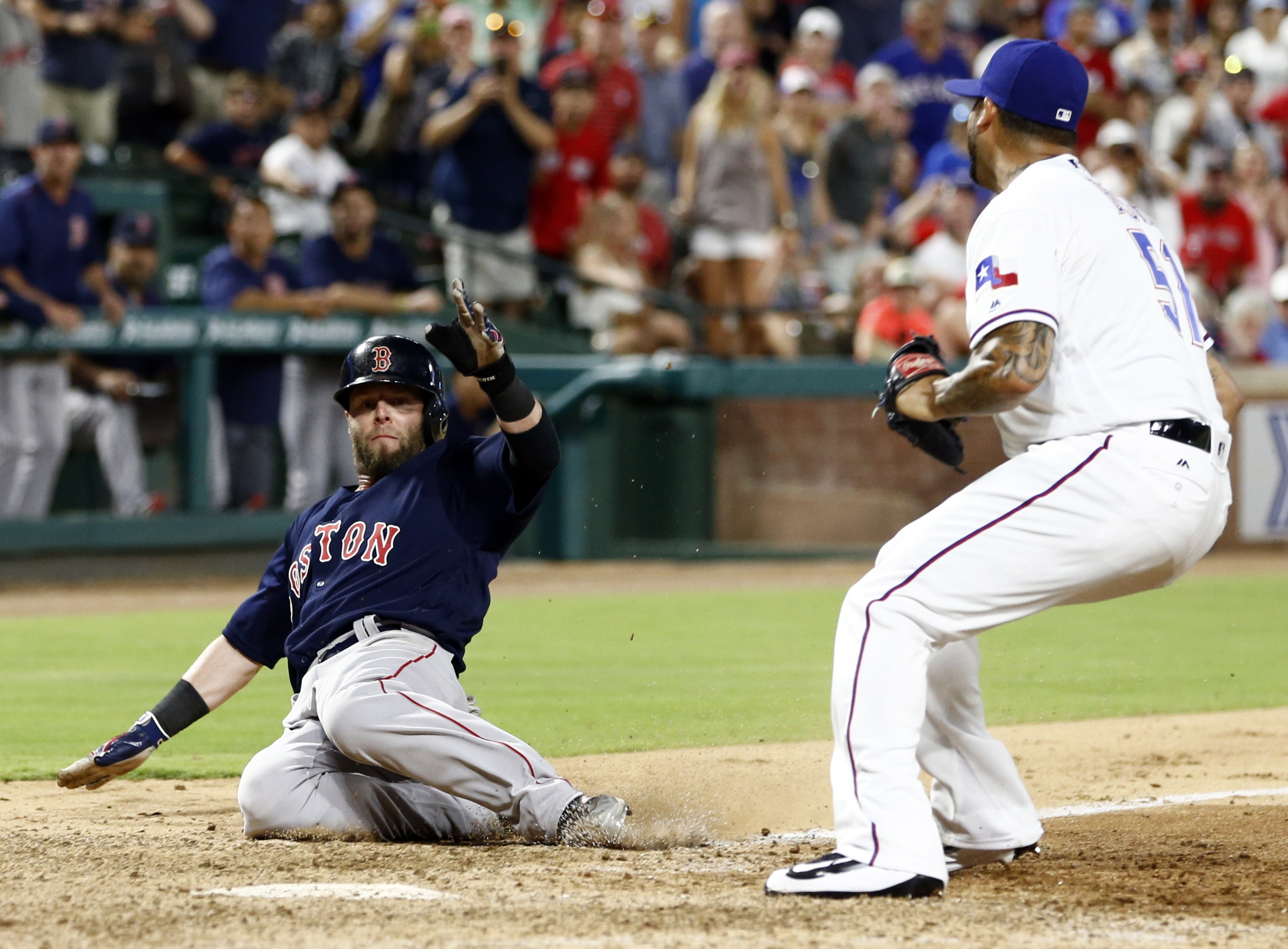 Red Sox rally with four-run ninth, stun Rangers with thrilling