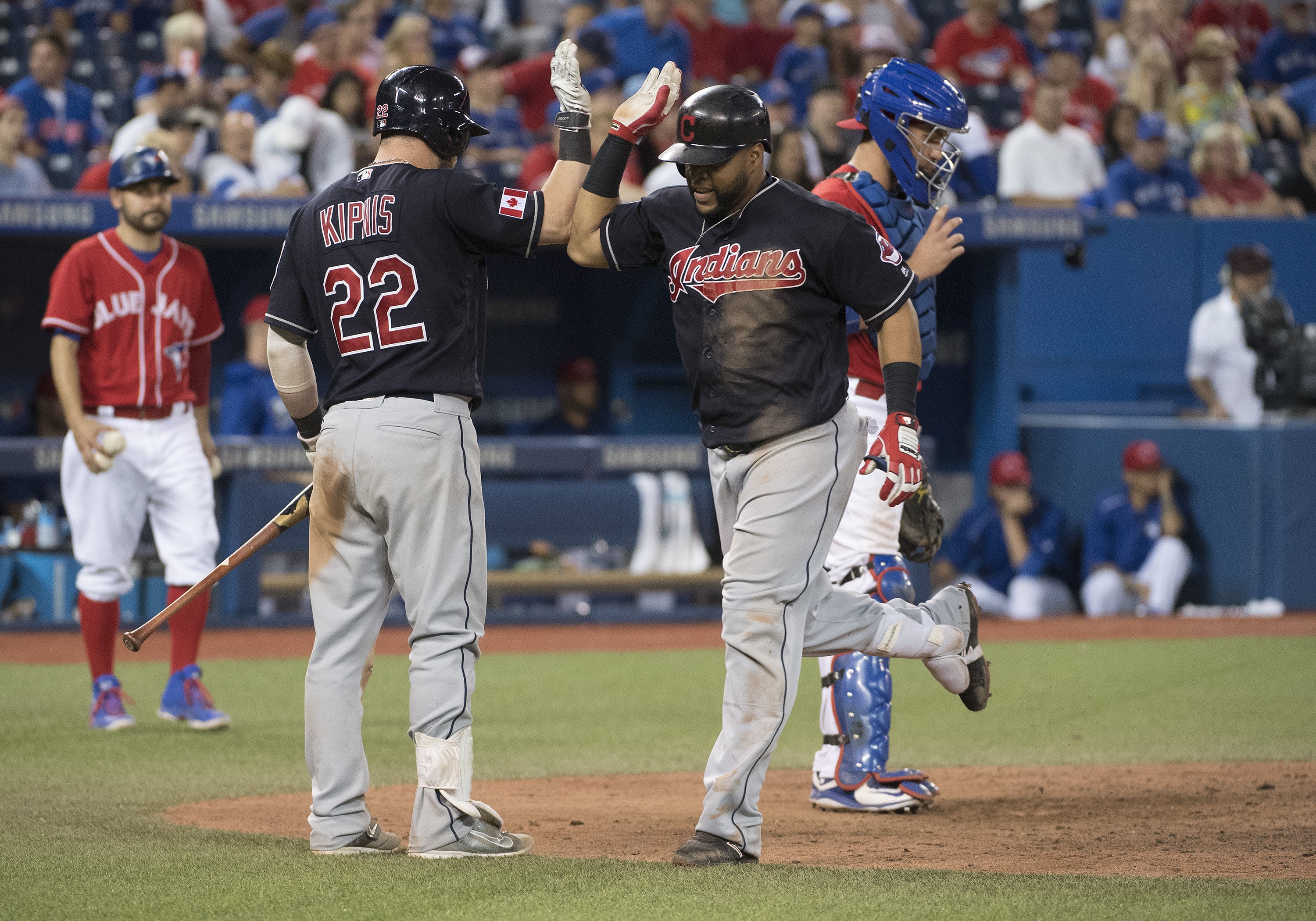 Indians outlast Blue Jays in 19-inning Canada Day marathon