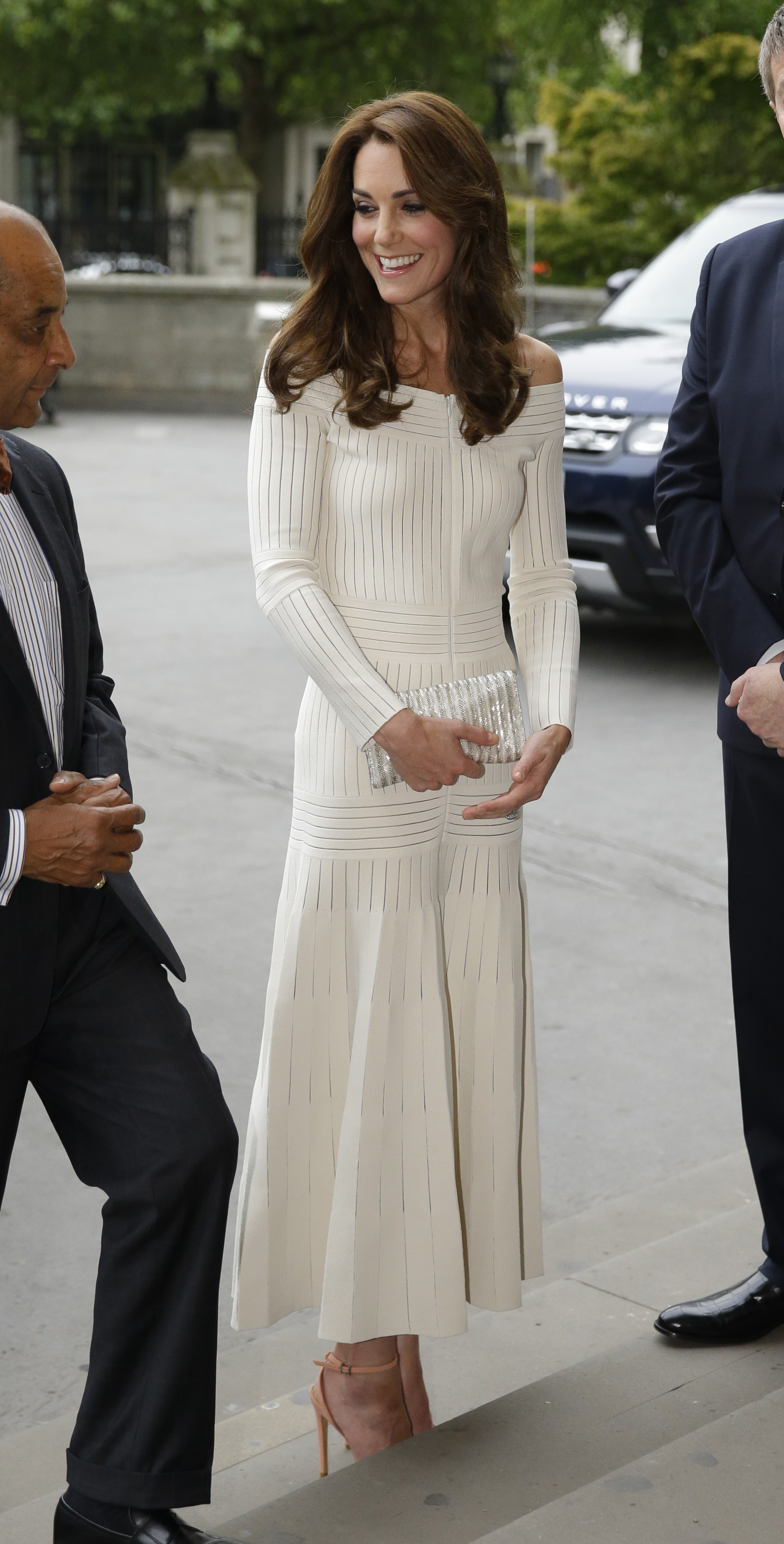 kate middleton best formal dresses Kate Middleton Lilac Chiffon A-line Long Celebrity Evening Prom Dress main image 0