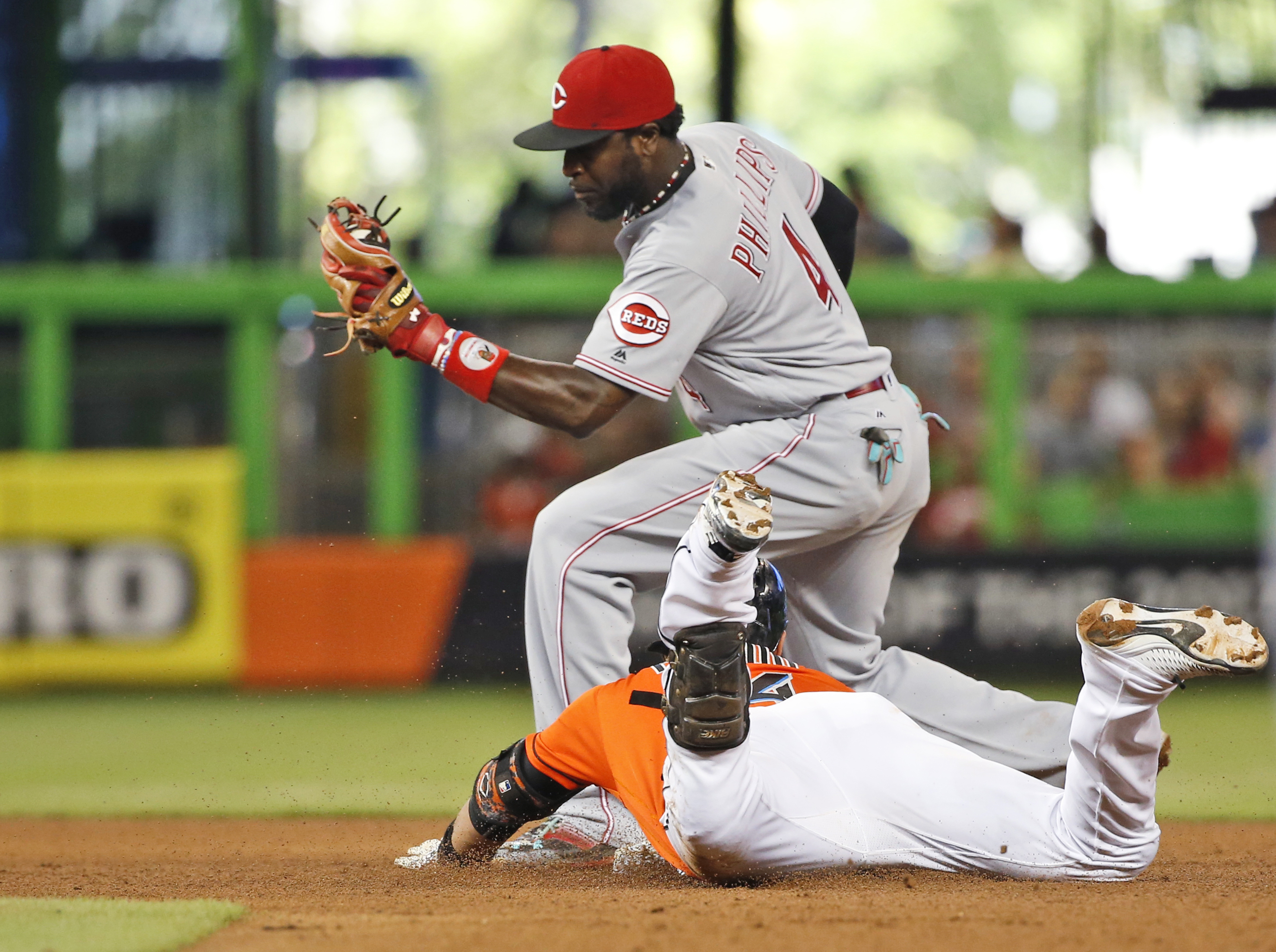 Marlins 7, Reds 3  Defensively challenged