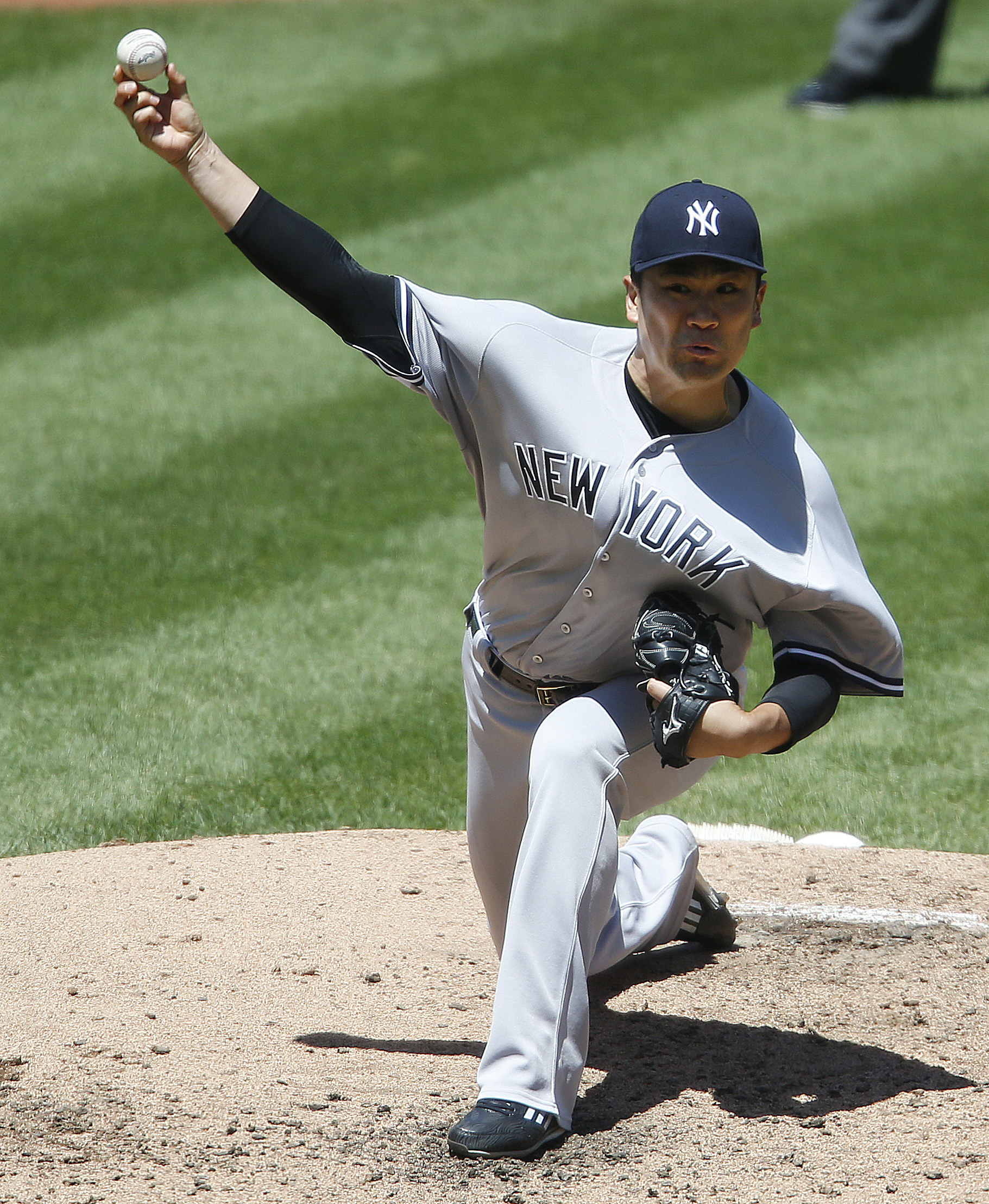 Jose Ramirez fields a ball hit by Yankees shortstop Starlin Castro