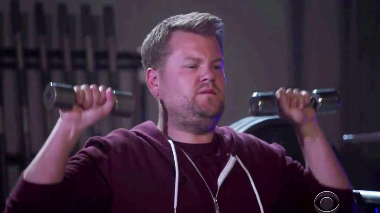 James Corden Spoofs Kanye West S Fade Music Video Works Out With Teyana Taylor Wusa9 Com