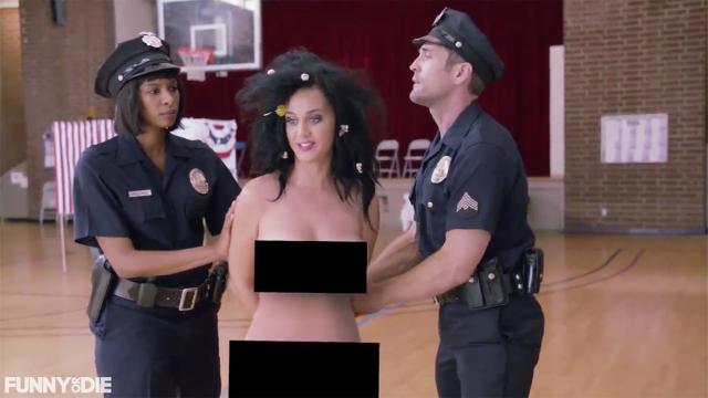 Katy Perry Porn Captions - Katy Perry Gets Arrested for Voting Naked in New Funny or Die Sketch:  Watch! | 9news.com