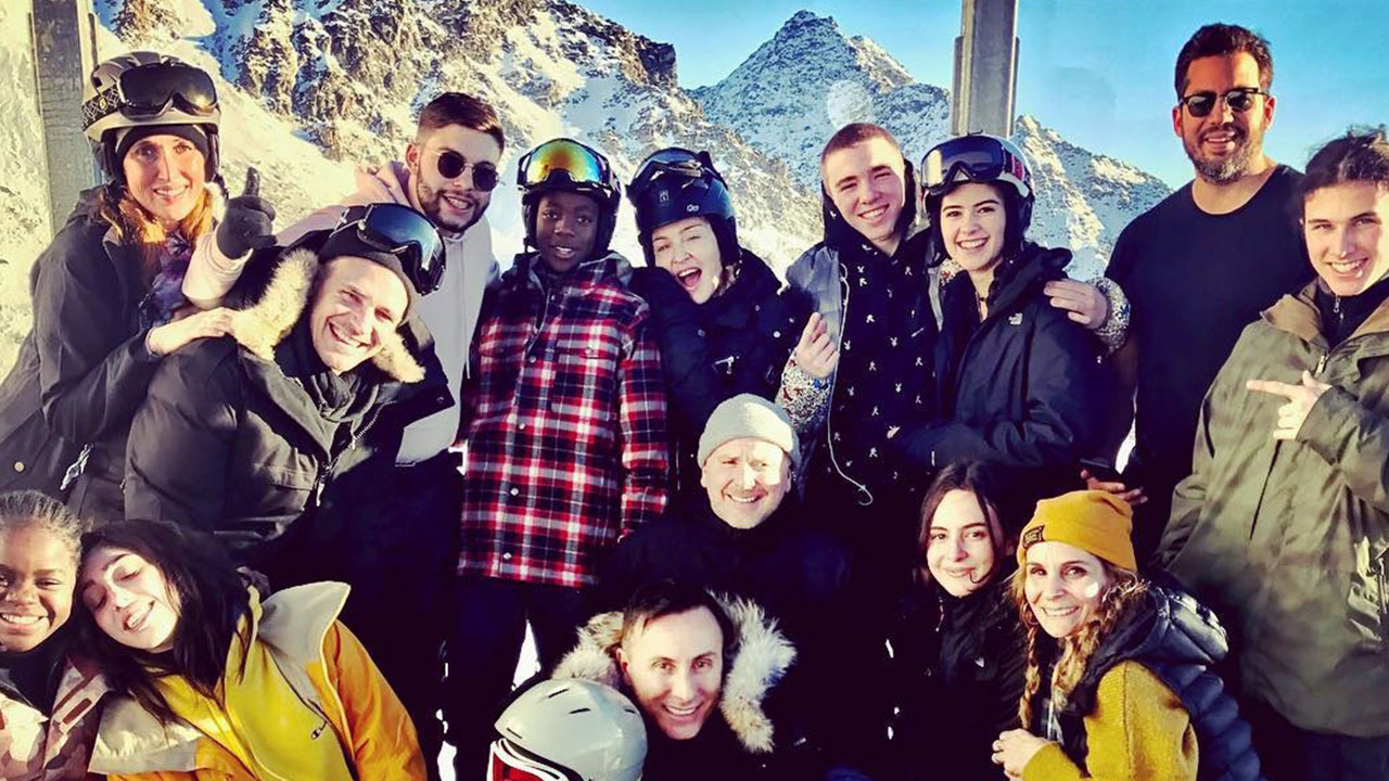 Madonna Shares Adorable Photos With Her Kids During Holiday Ski Trip