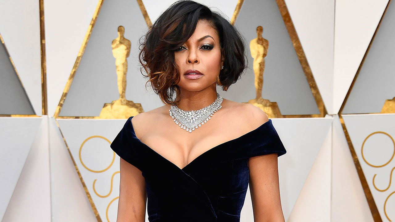 Taraji P. Henson wows in a simple, dark gown on the Oscars red carpet - The  Boston Globe