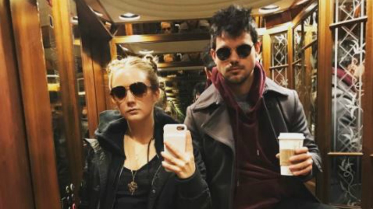 Billie Lourd and Taylor Lautner Channel 'The London Look' in Matching