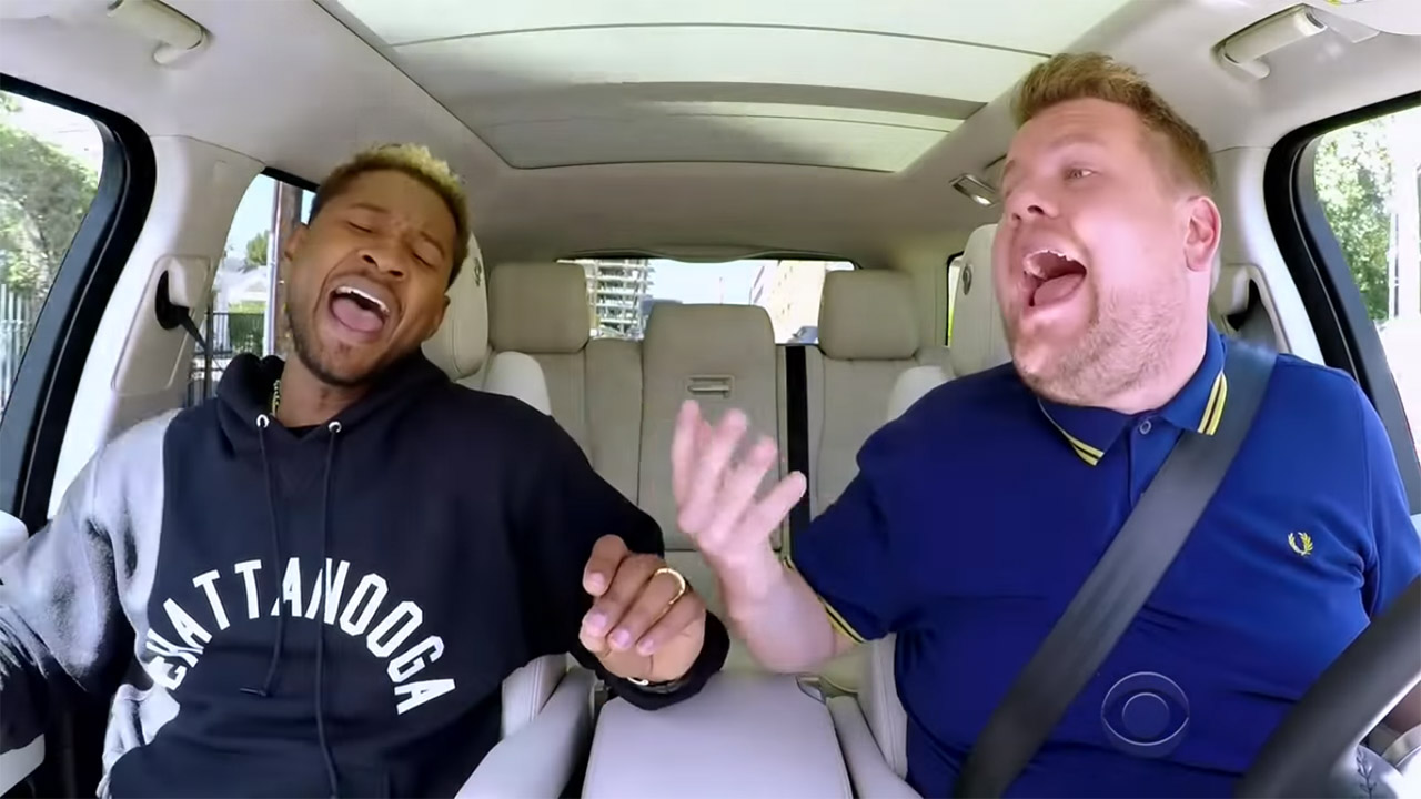 Usher Teaches James Corden His Club Walk, Cleans His Walk of Fame Star