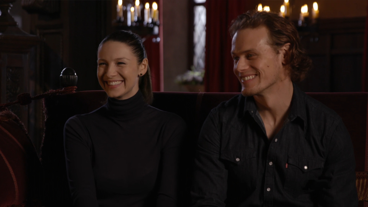 Exclusive Outlander Stars Sam Heughan And Caitriona Balfe Promise