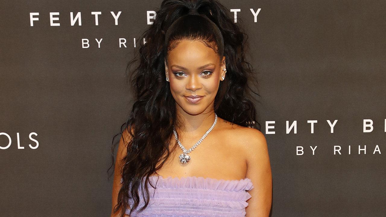 Rihanna models her Fenty Beauty make-up at Valerian premiere